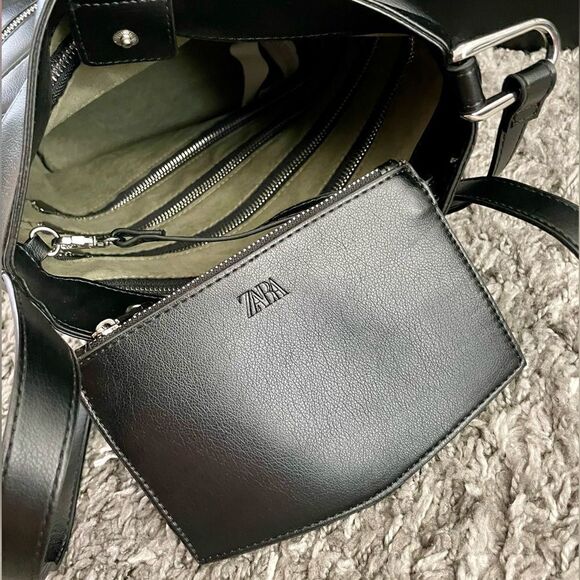 NWT Zara Zippered Bucket Bag - Picture 10 of 13